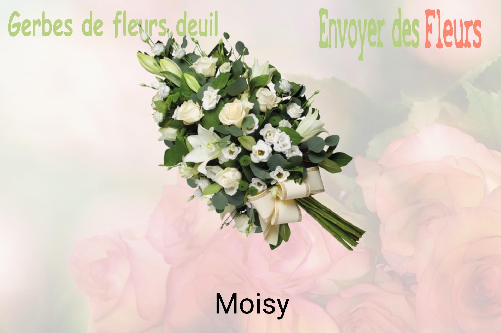 Gerbe de fleurs de deuil livrée à Moisy